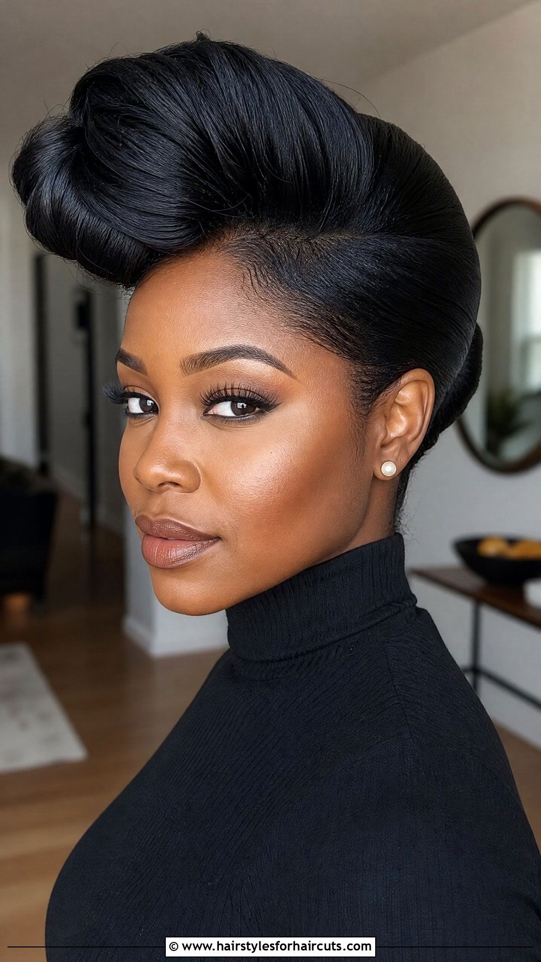 Pompadour Wrap Hairstyle - 25 wrap hairstyles for black hair - 25 wrap hairstyles for black hair