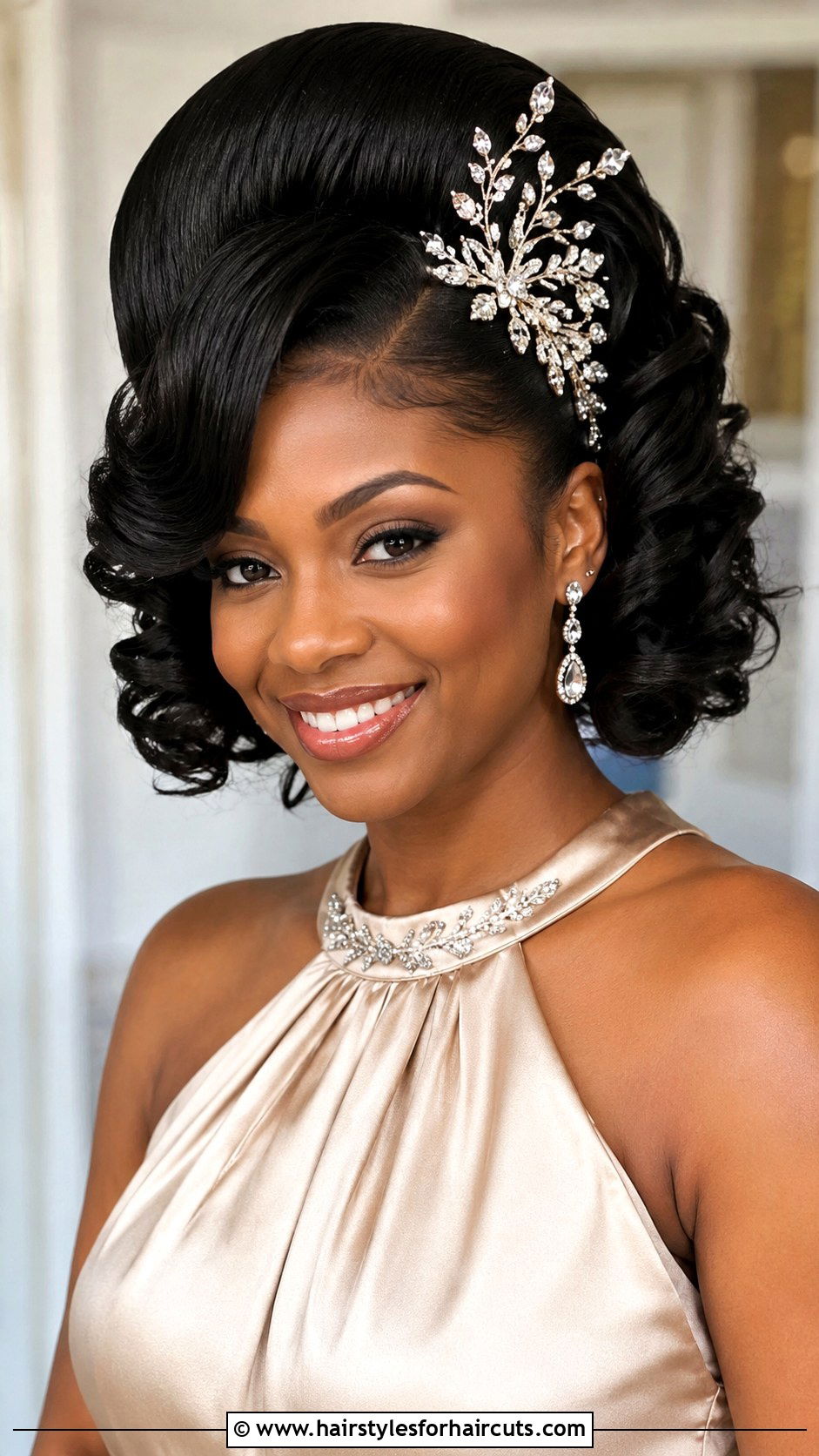 Pouf And Pin Curls Fascinator - 25 fascinator hairstyles - 25 fascinator hairstyles
