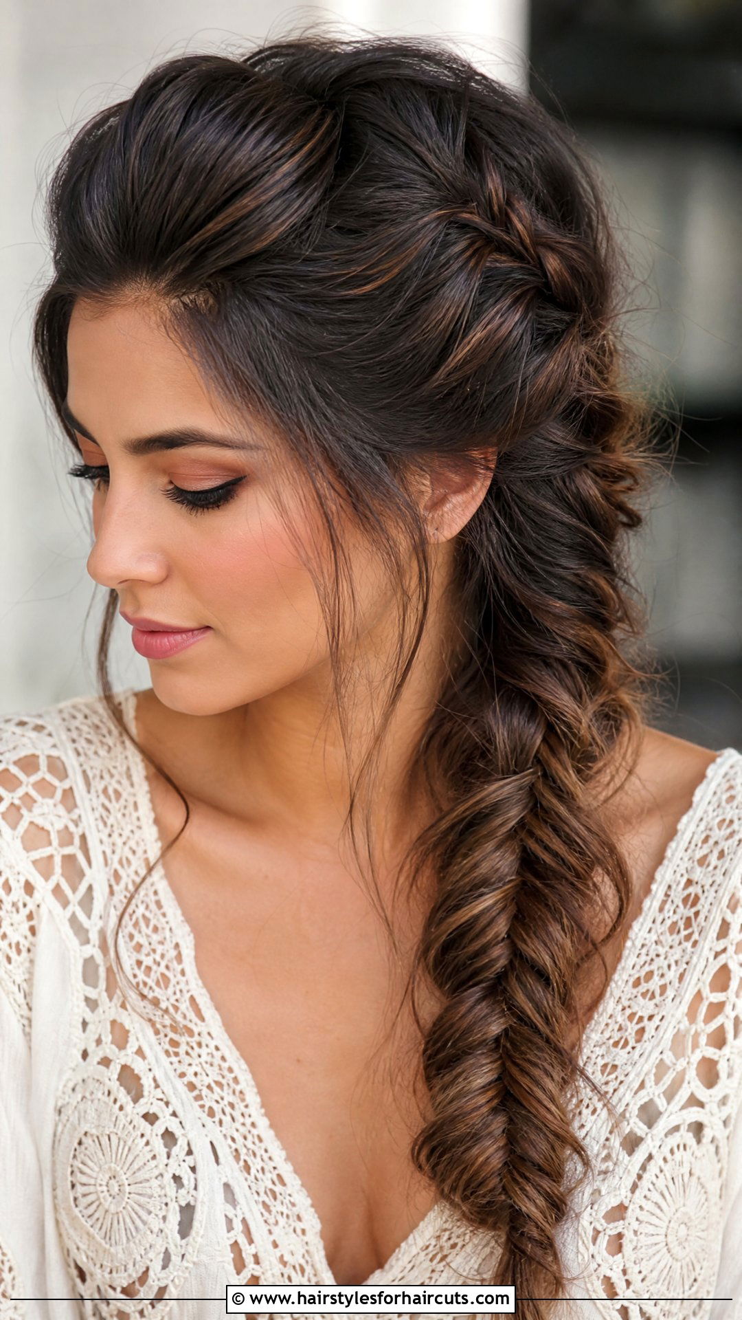 Puff With Fishtail Braid - 25 puff hairstyles - 25 puff hairstyles