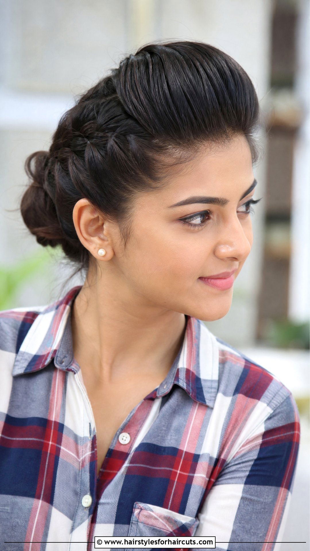 Puff With French Braid - 25 puff hairstyles - 25 puff hairstyles