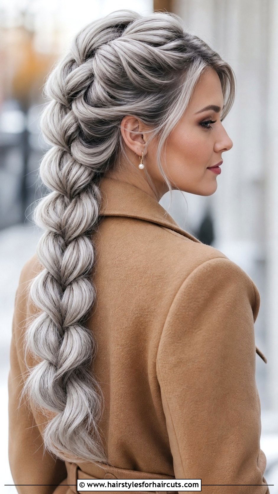 Pull Through Braid - 25 braided hairstyles for gray hair over 50 - 25 braided hairstyles for gray hair over 50