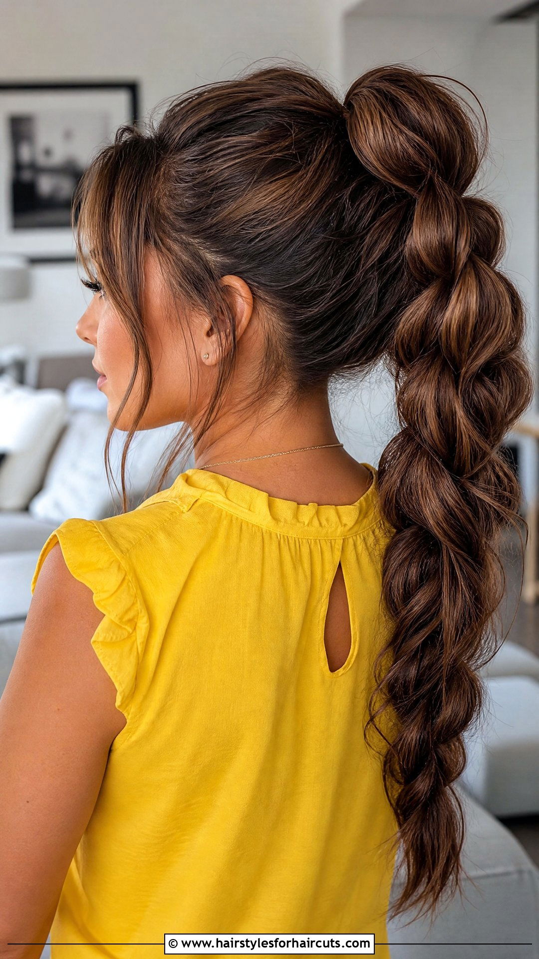 Pull Through Braid Ponytail - 25 easy pulled back hairstyles for long hair - 25 easy pulled back hairstyles for long hair