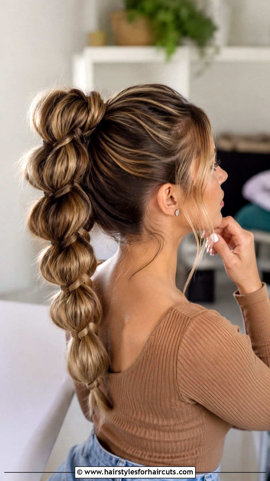 Pull Through Braid Ponytail - 25 braids hairstyles for straight hair - 25 braids hairstyles for straight hair