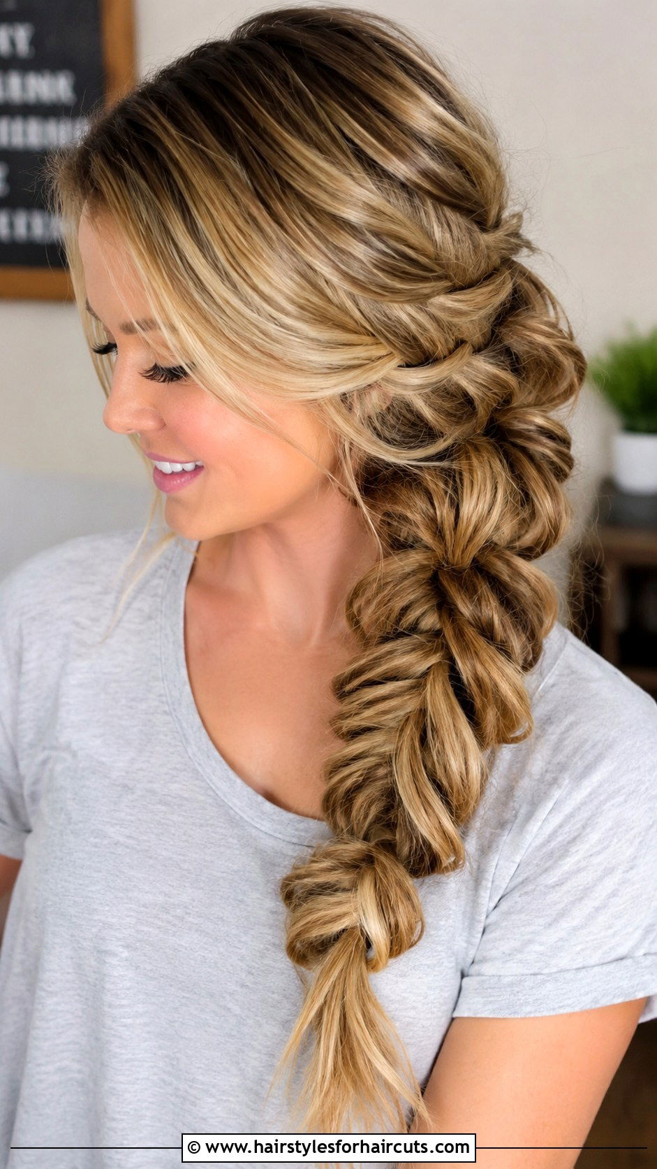 Pull Through Side Braid - 25 side braid hairstyles for long hair - 25 side braid hairstyles for long hair