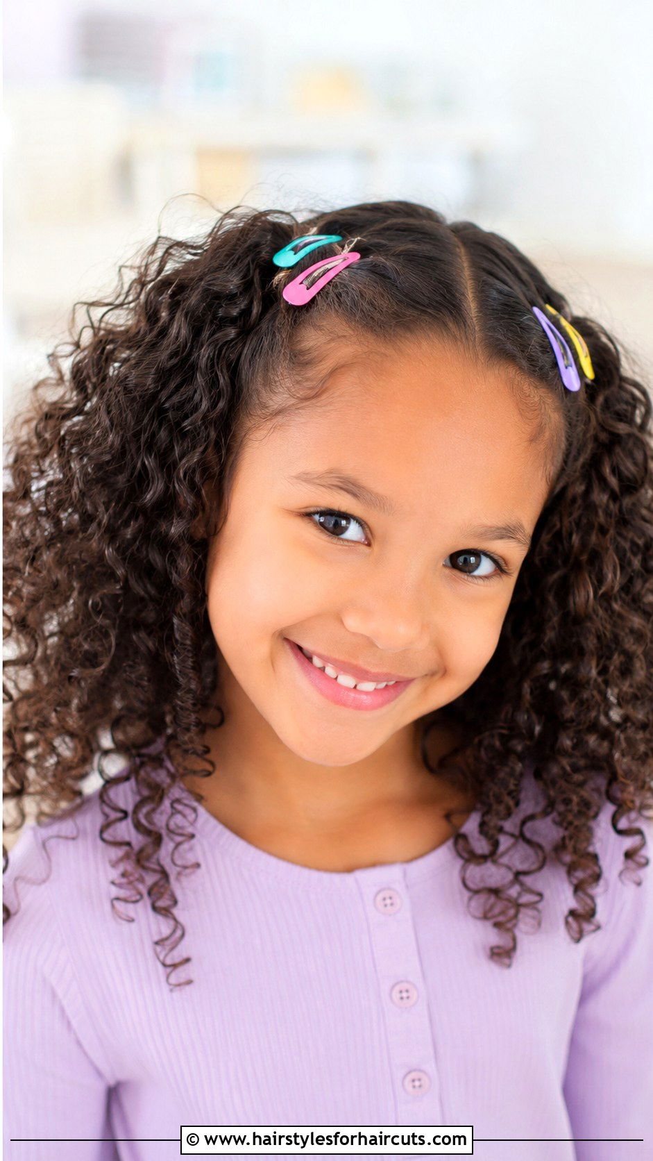 Pulled Back Curly Hair With Clips - 25 cute hairstyles curly hair kids - 25 cute hairstyles curly hair kids