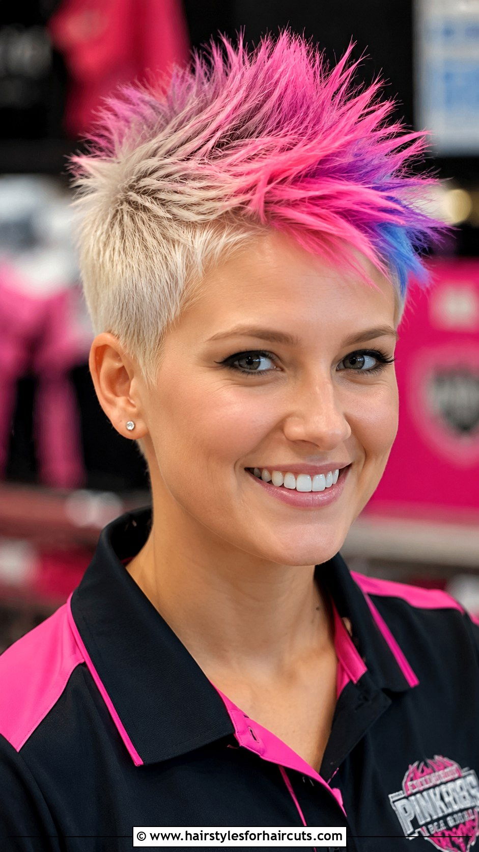 Pulled Back Slicked Bob - 25 cheerleading hairstyles for short hair - 25 cheerleading hairstyles for short hair