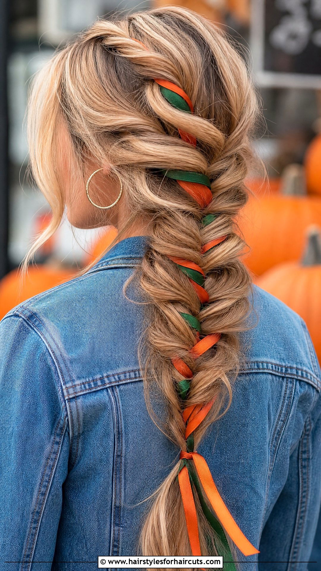 Pumpkin Patch Fishtail Braid - 25 pumpkin hairstyles - 25 pumpkin hairstyles