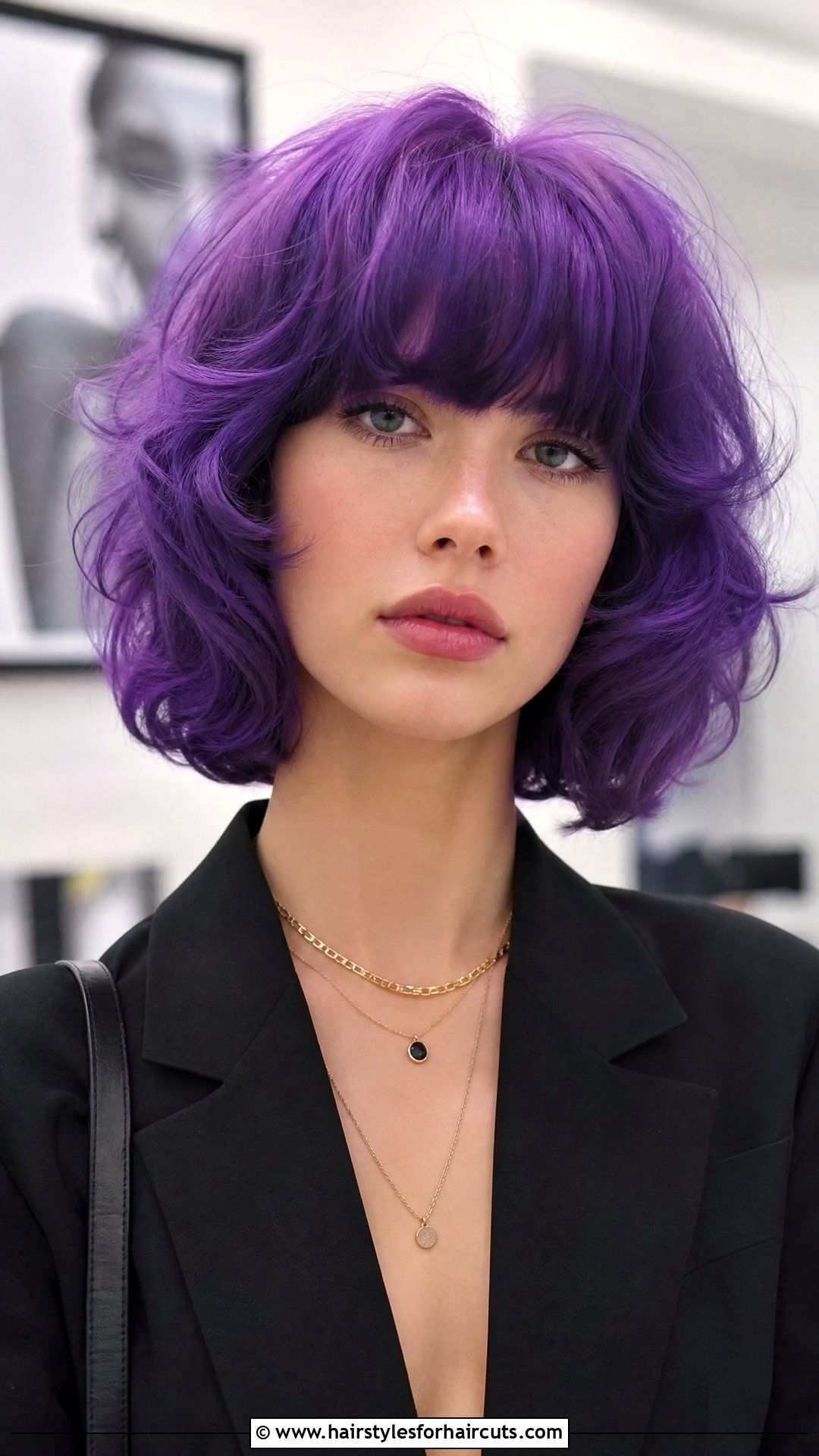 Purple Fluffy Clown Fringe Cut - 25 clown haircuts - 25 clown haircuts