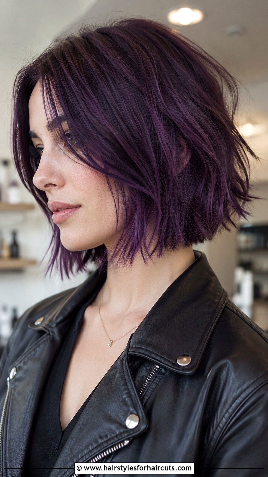 Purple Money Piece Medium Hair - 25 purple hairstyles for medium hair - 25 purple hairstyles for medium hair