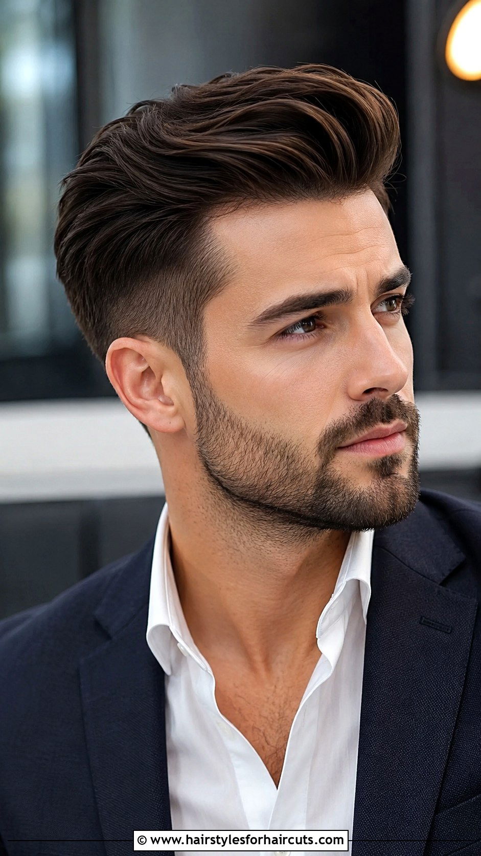 Quiff Haircut With Tapered Beard - 25 haircuts and beard trim - 25 haircuts and beard trim
