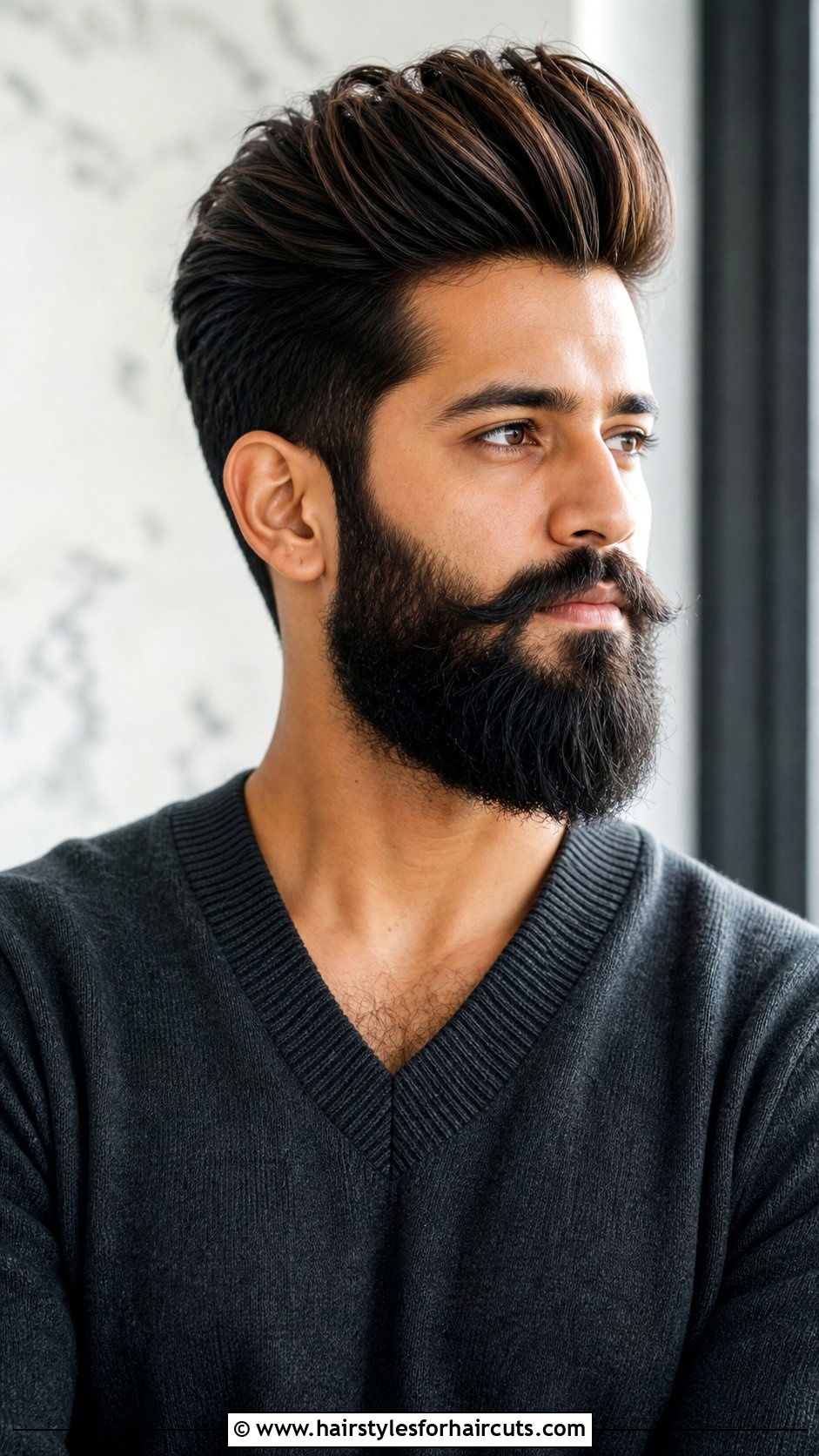 Quiff With Long Beard - 25 long beard short hairstyles - 25 long beard short hairstyles