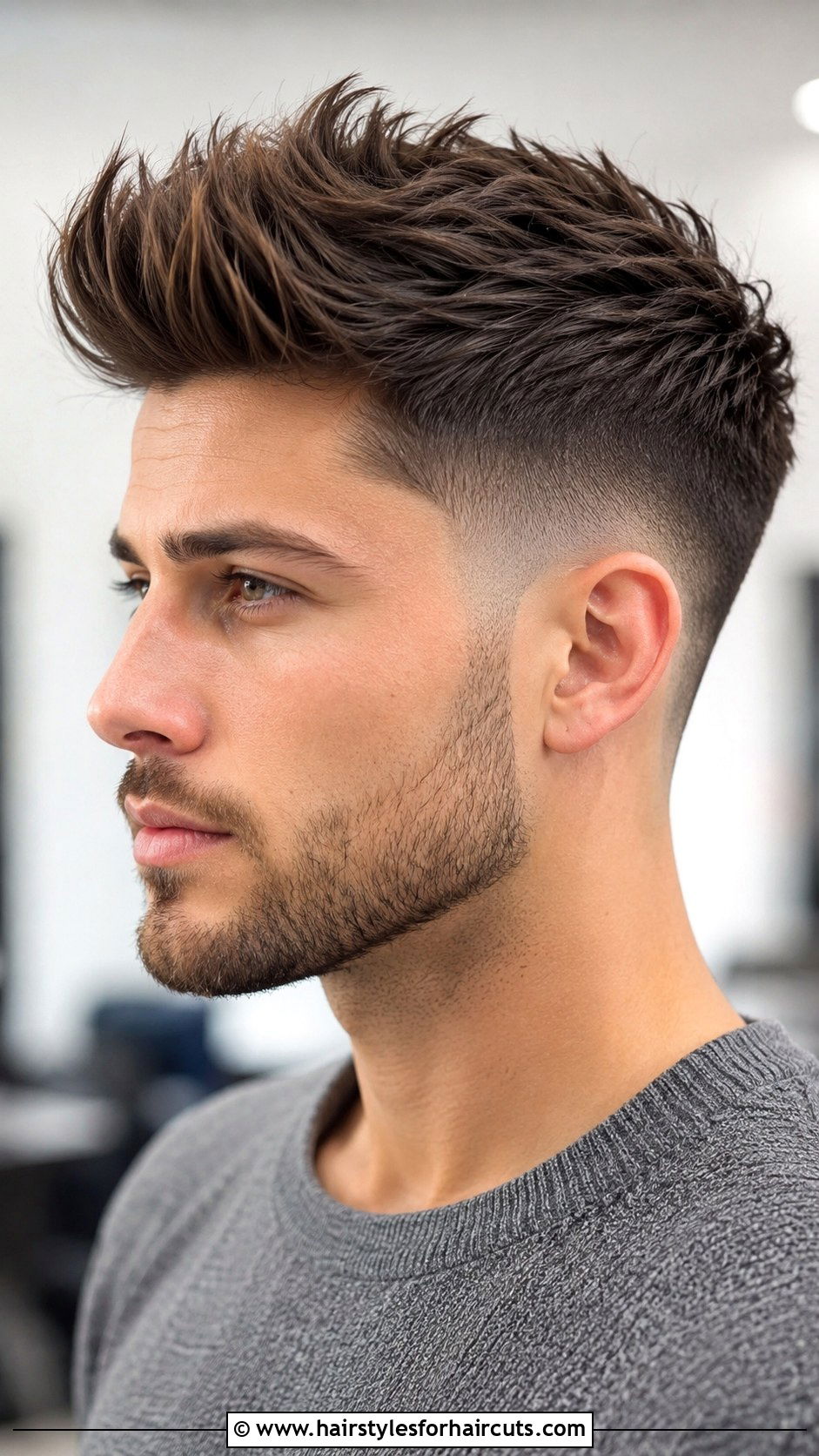 Quiff With Mid Fade - 25 short haircuts with fade - 25 short haircuts with fade