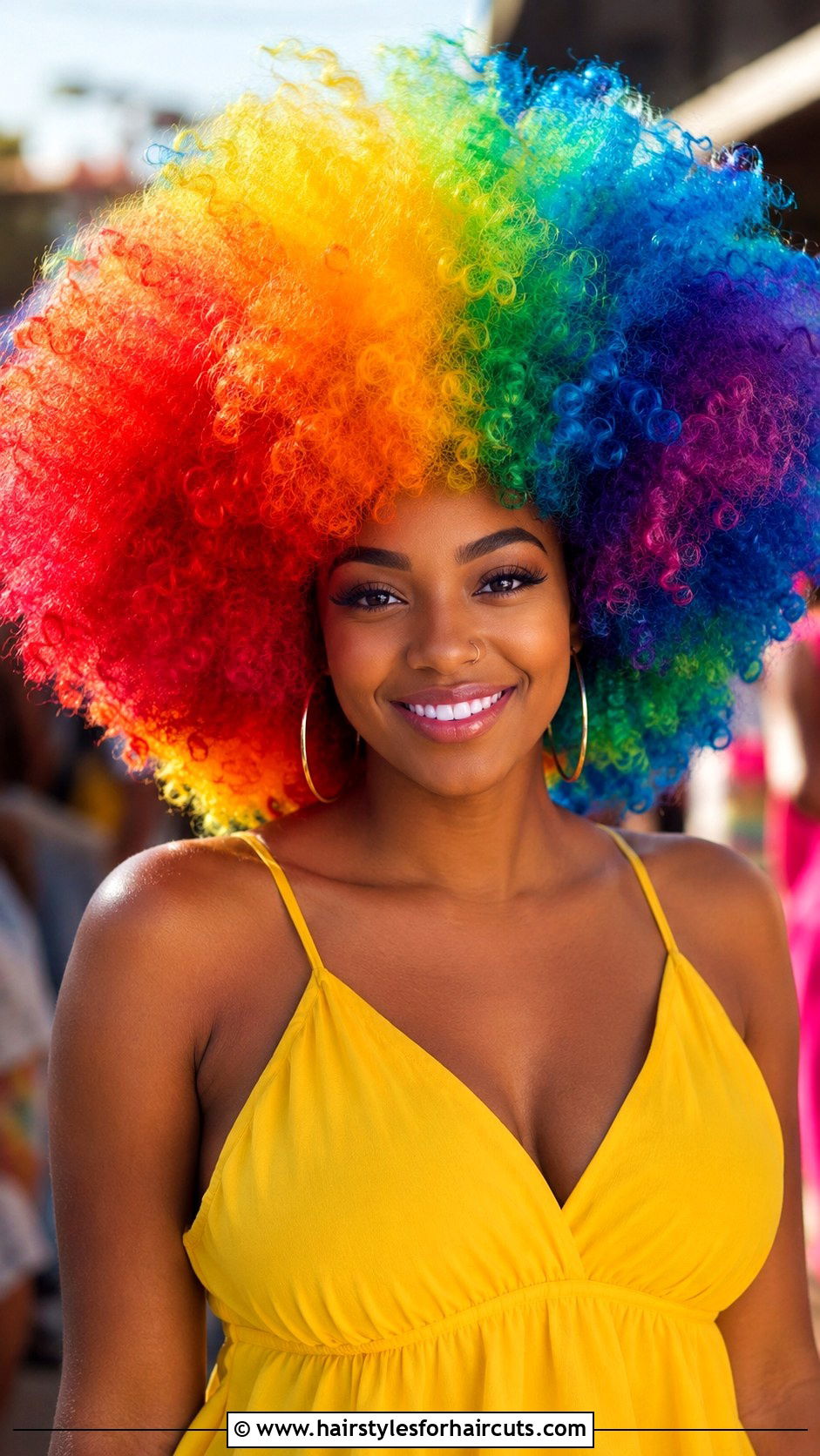 Rainbow Afro Clown Hairstyle - 25 clown hairstyles - 25 clown hairstyles