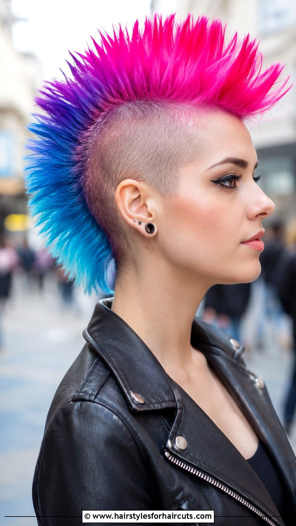 Rainbow Mohawk - 25 craziest haircuts - 25 craziest haircuts