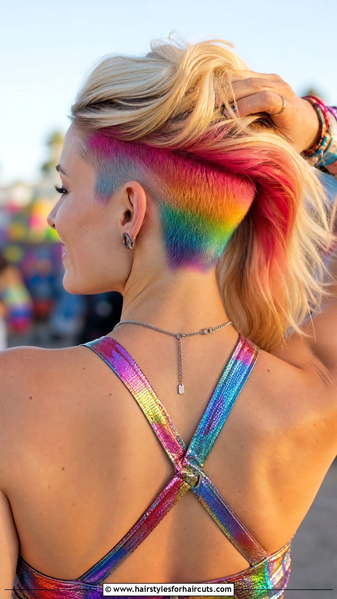 Rainbow Undercut Long Hair - 25 undercut hairstyles women long hair - 25 undercut hairstyles women long hair