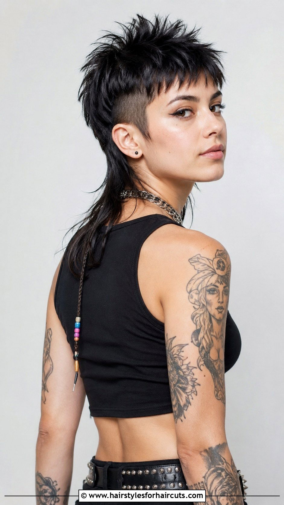 Rat Tail Braid With Mullet - 25 80s prom hairstyles - 25 80s prom hairstyles