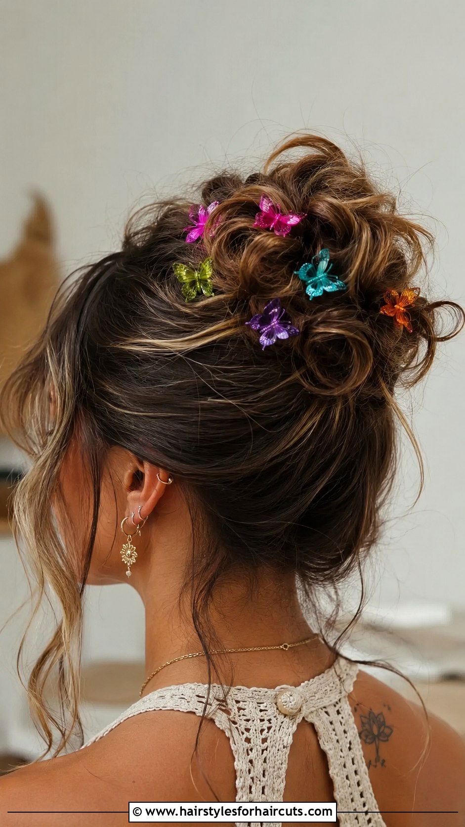 Rave Butterfly Clips Updo - 25 rave hairstyles for medium hair - 25 rave hairstyles for medium hair
