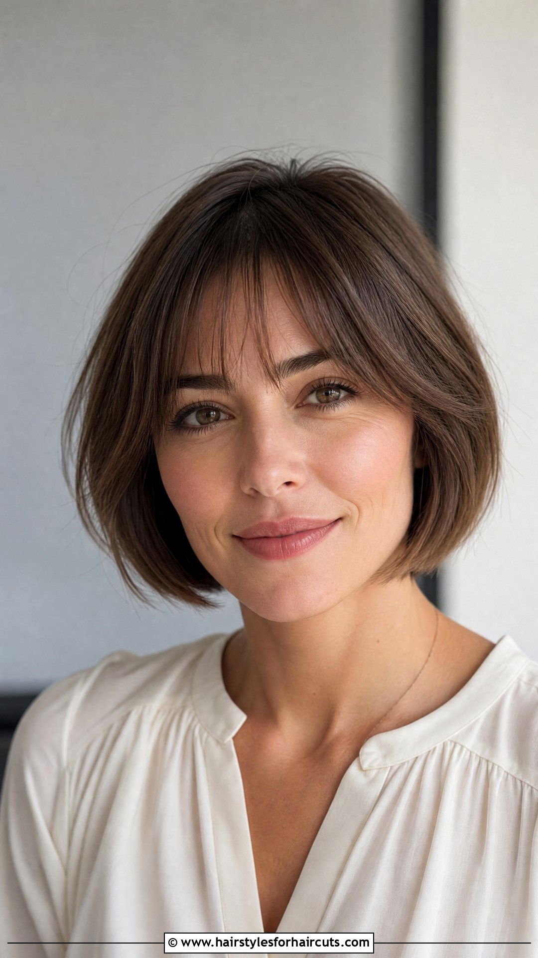 Razor Cut Bob With Wispy Bangs - 25 haircuts styles with bangs - 25 haircuts styles with bangs