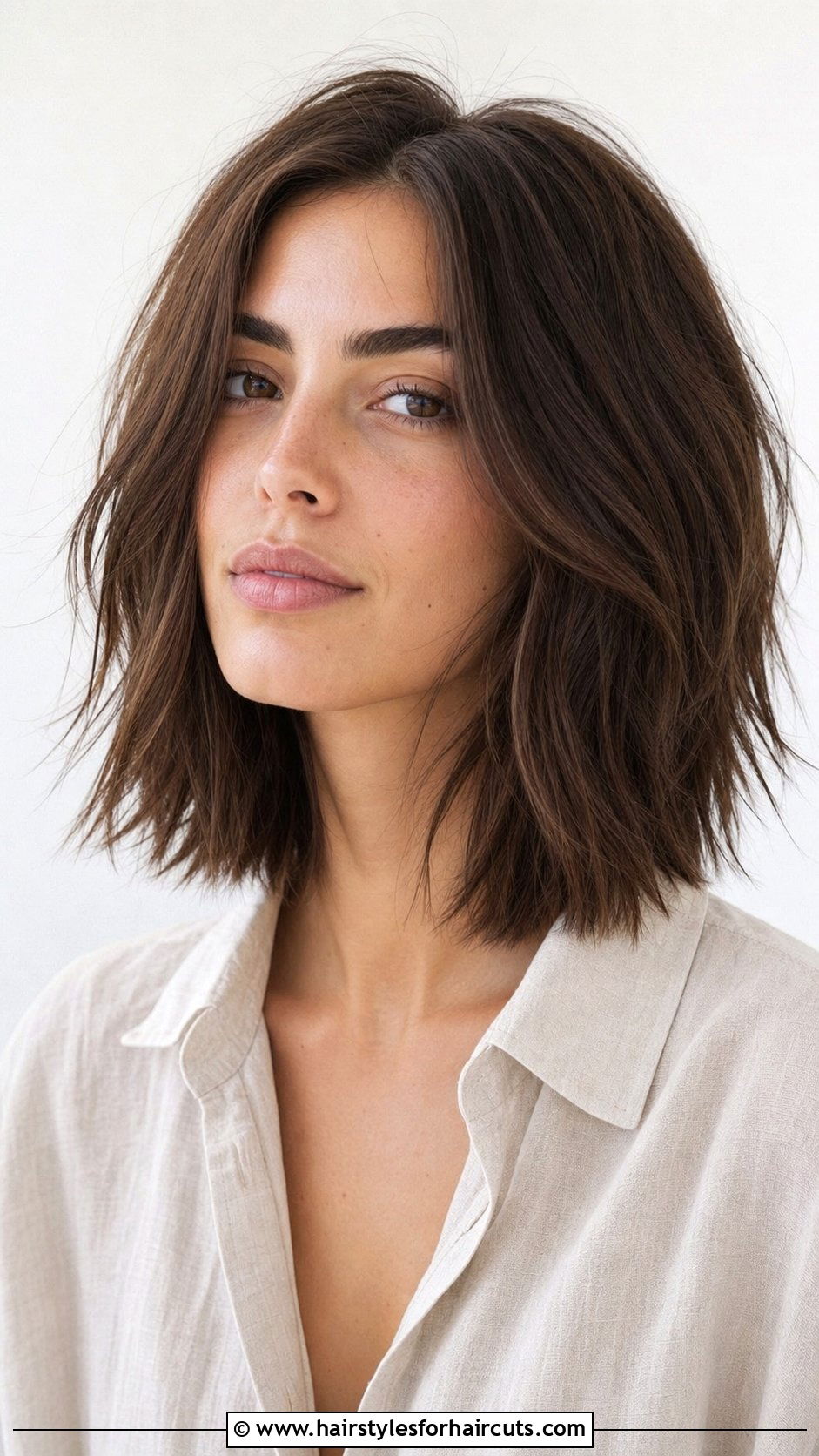Razor Cut Lob - 25 haircuts for square face - 25 haircuts for square face