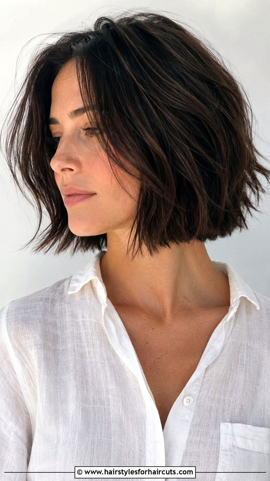 Razor Cut Lob Haircut - 25 2 inches of haircuts off - 25 2 inches of haircuts off