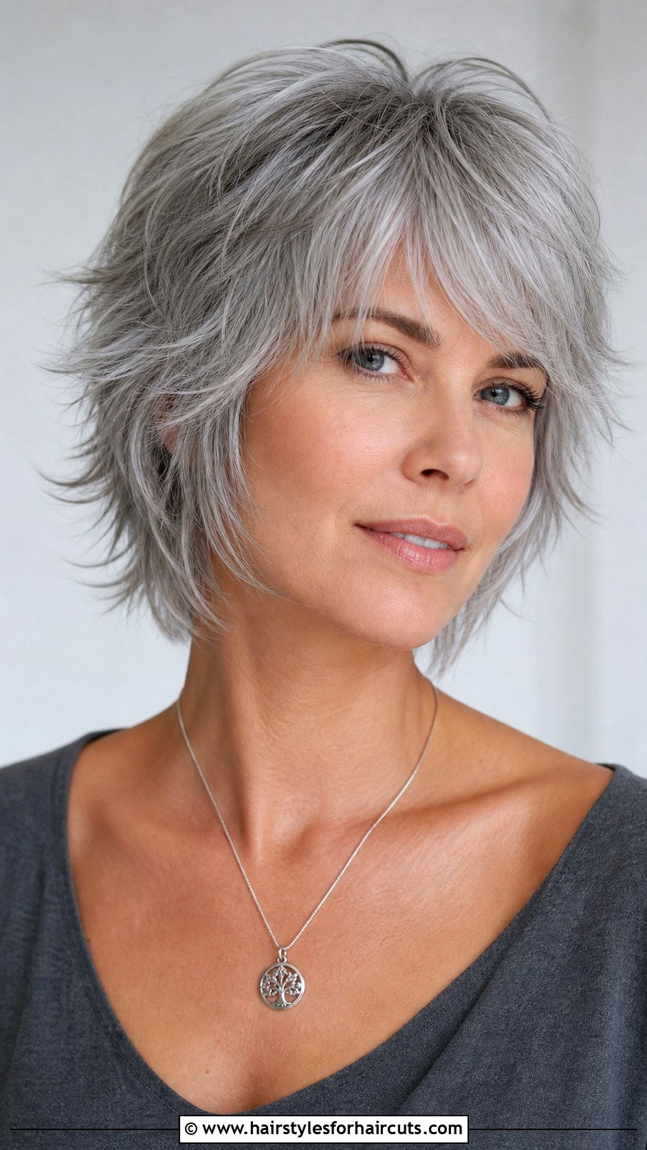 Razor Cut With Silver Gray - 25 haircuts and colour - 25 haircuts and colour