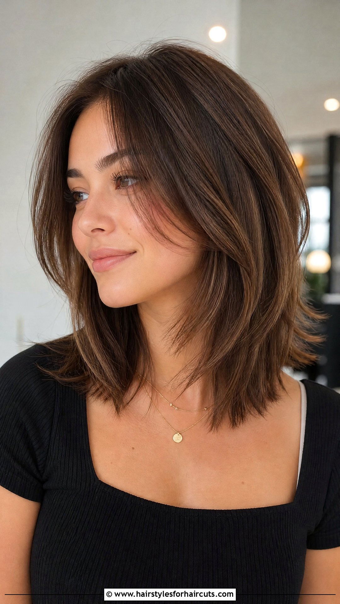 Razored Lob - 25 medium hairstyles for thick hair - 25 medium hairstyles for thick hair