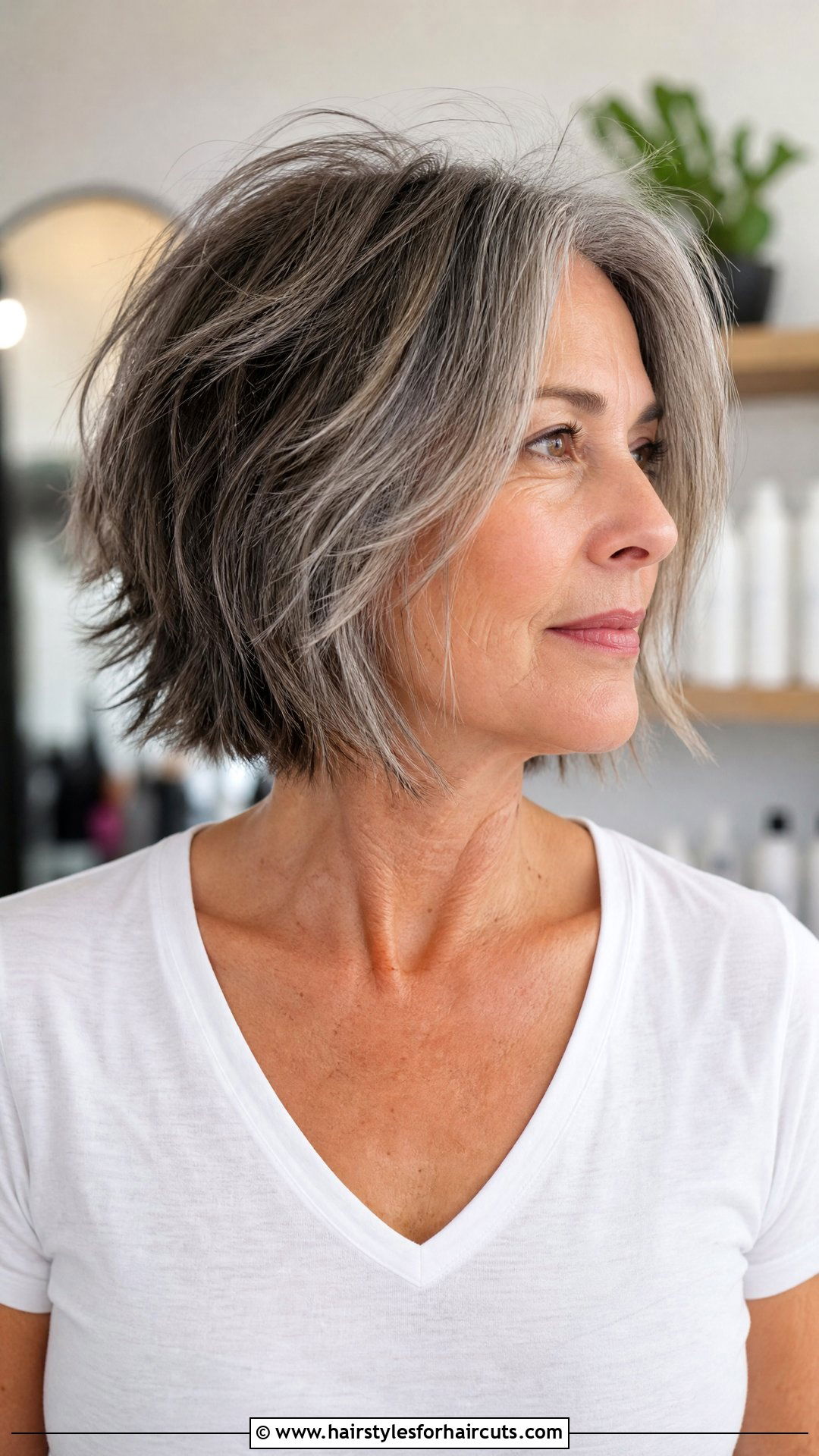 Razored Lob Haircut For Thick Hair - 25 medium haircuts for older women - 25 medium haircuts for older women