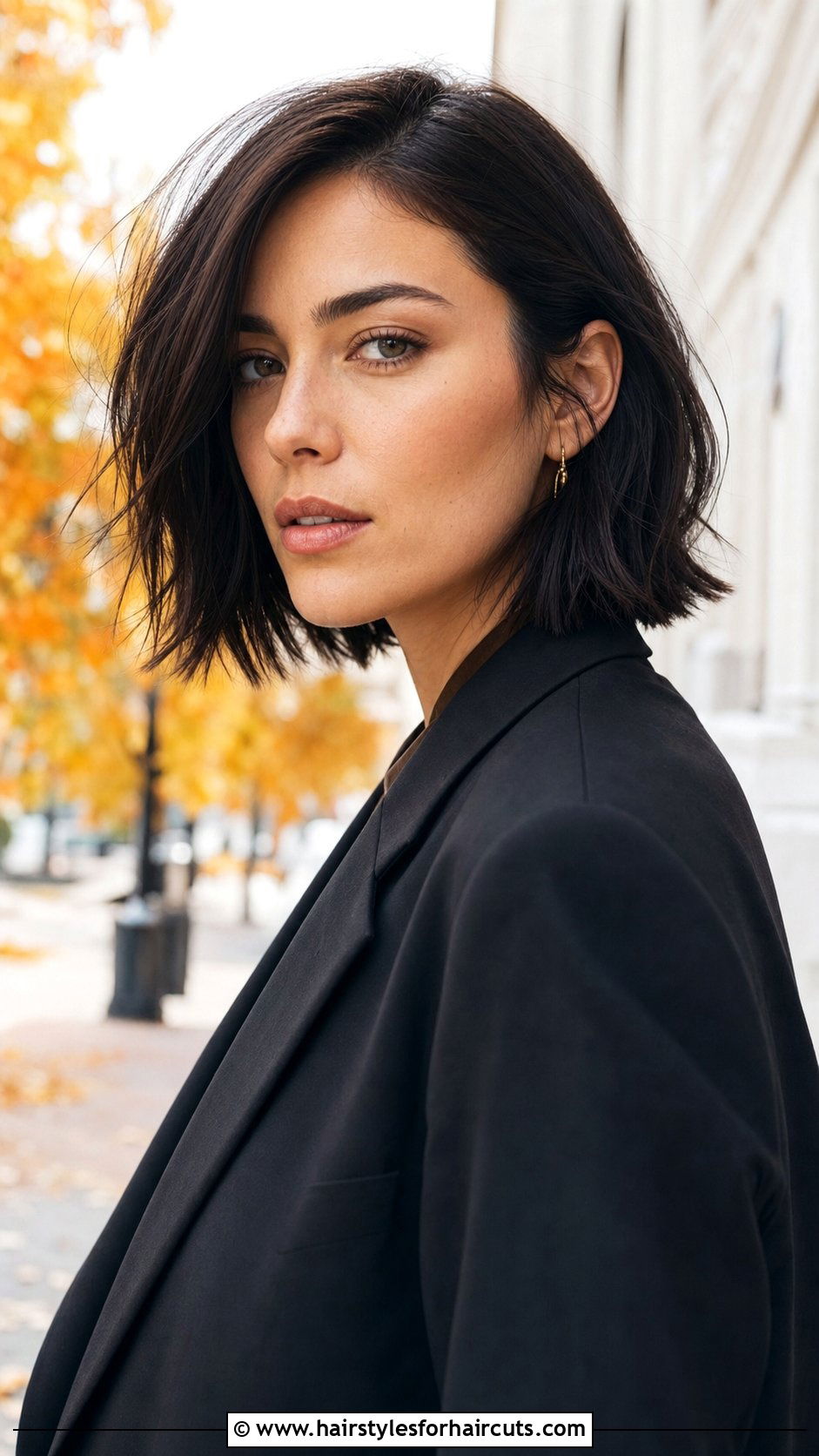 Razored Lob With Espresso Brown - 25 haircuts and hair color - 25 haircuts and hair color