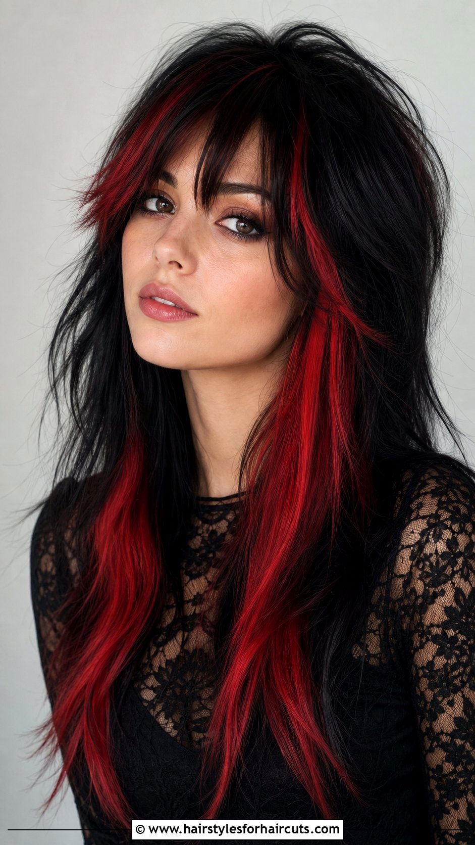 Red And Black Long Scene Haircut - 25 long hair scene haircuts - 25 long hair scene haircuts