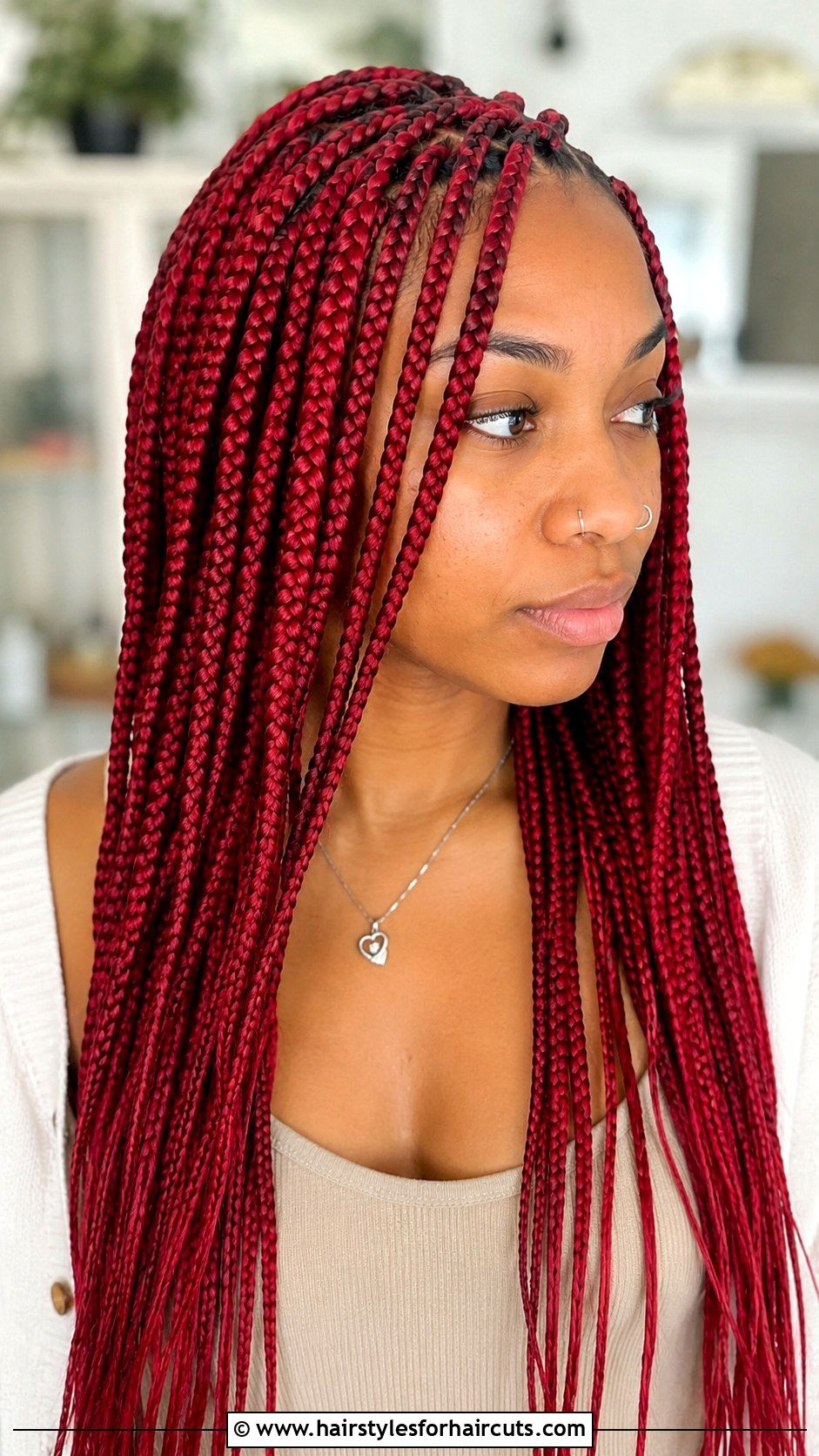 Red Box Braids - 25 box braid hairstyles - 25 box braid hairstyles