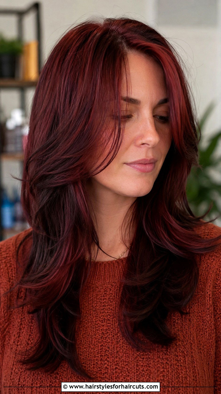 Red Brown Butterfly Cut - 25 brown and red hairstyles - 25 brown and red hairstyles