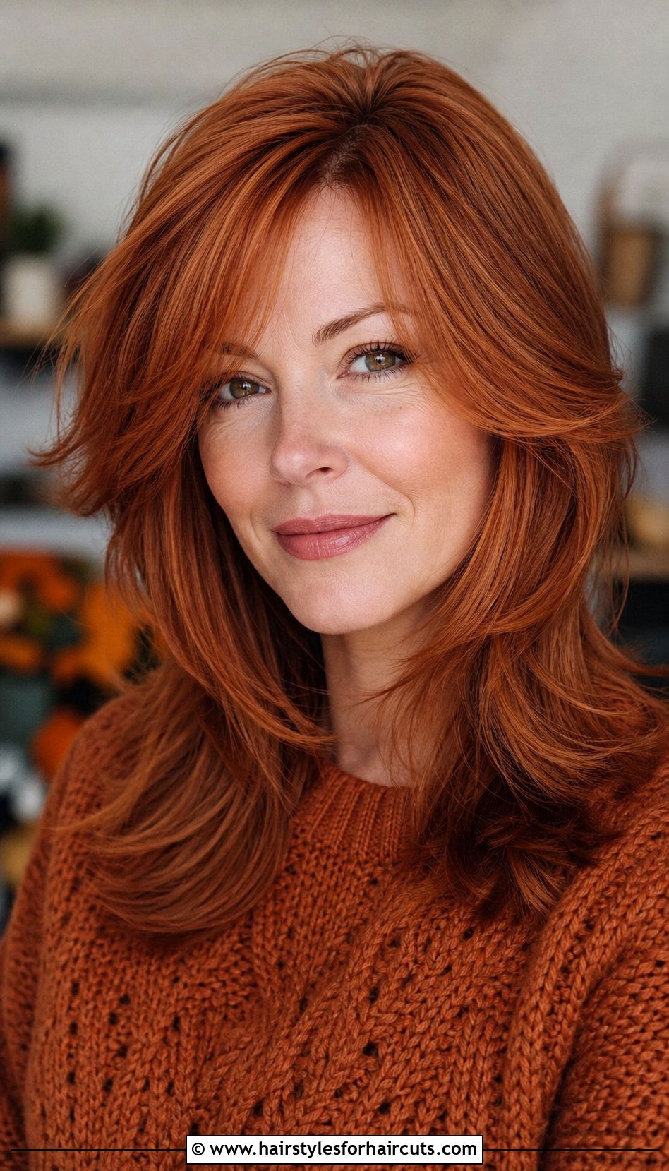 Red Copper Layered Haircut - 25 hairstyles with colour - 25 hairstyles with colour