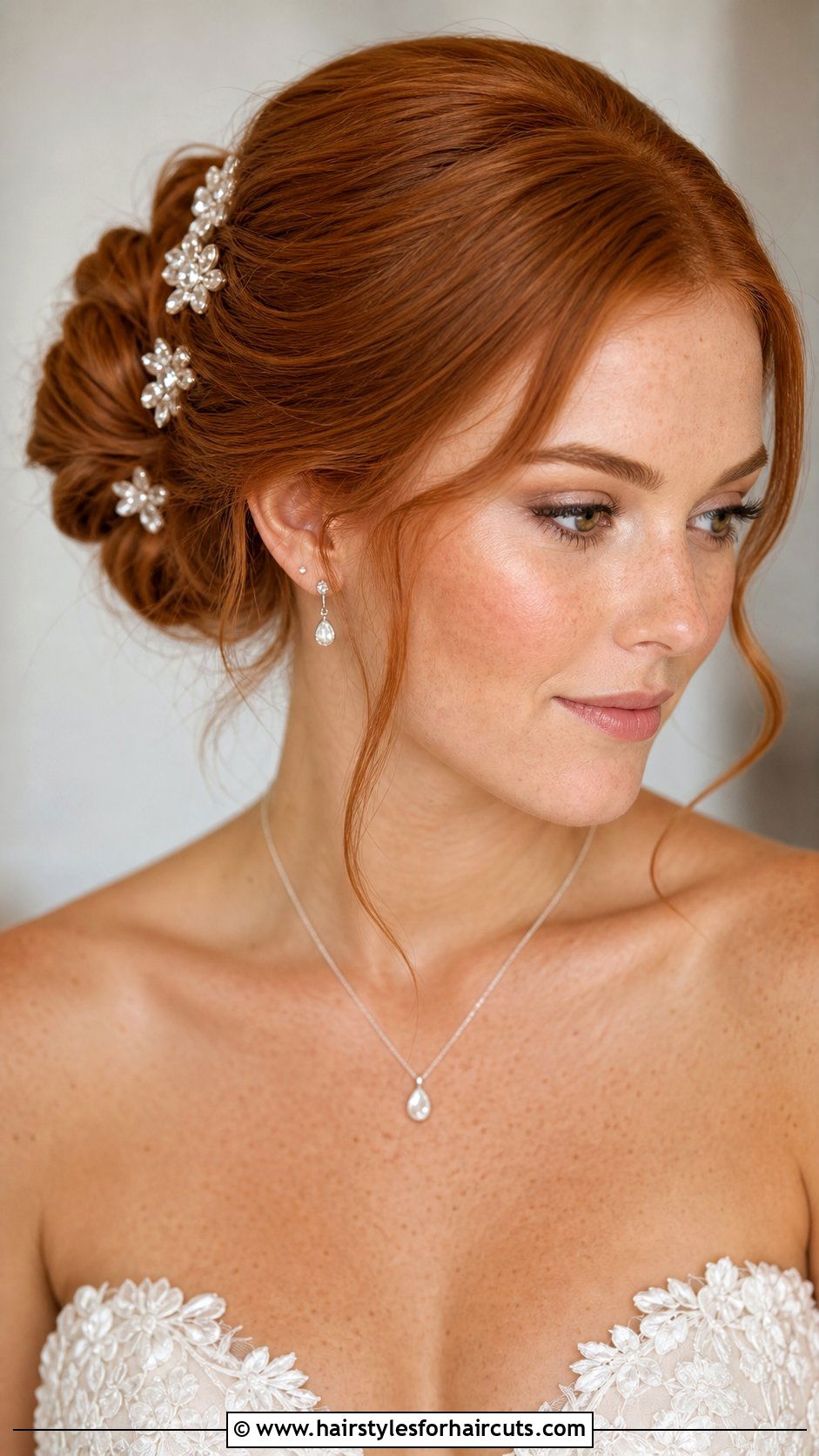 Red Hair Accessorized Updo Wedding - 25 natural red hair wedding hairstyles - 25 natural red hair wedding hairstyles