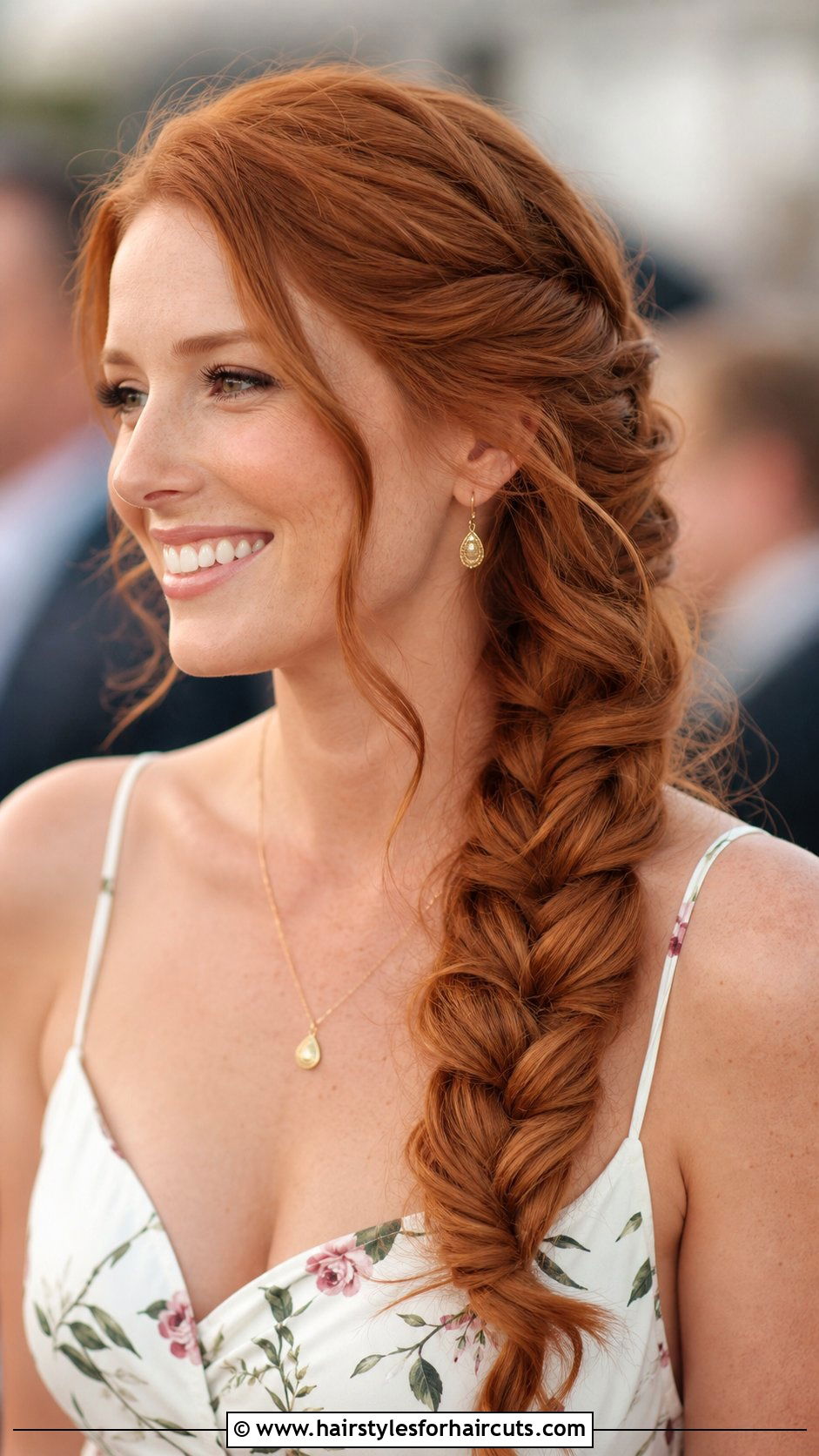 Red Hair Elegant Side Braid Wedding - 25 natural red hair wedding hairstyles - 25 natural red hair wedding hairstyles