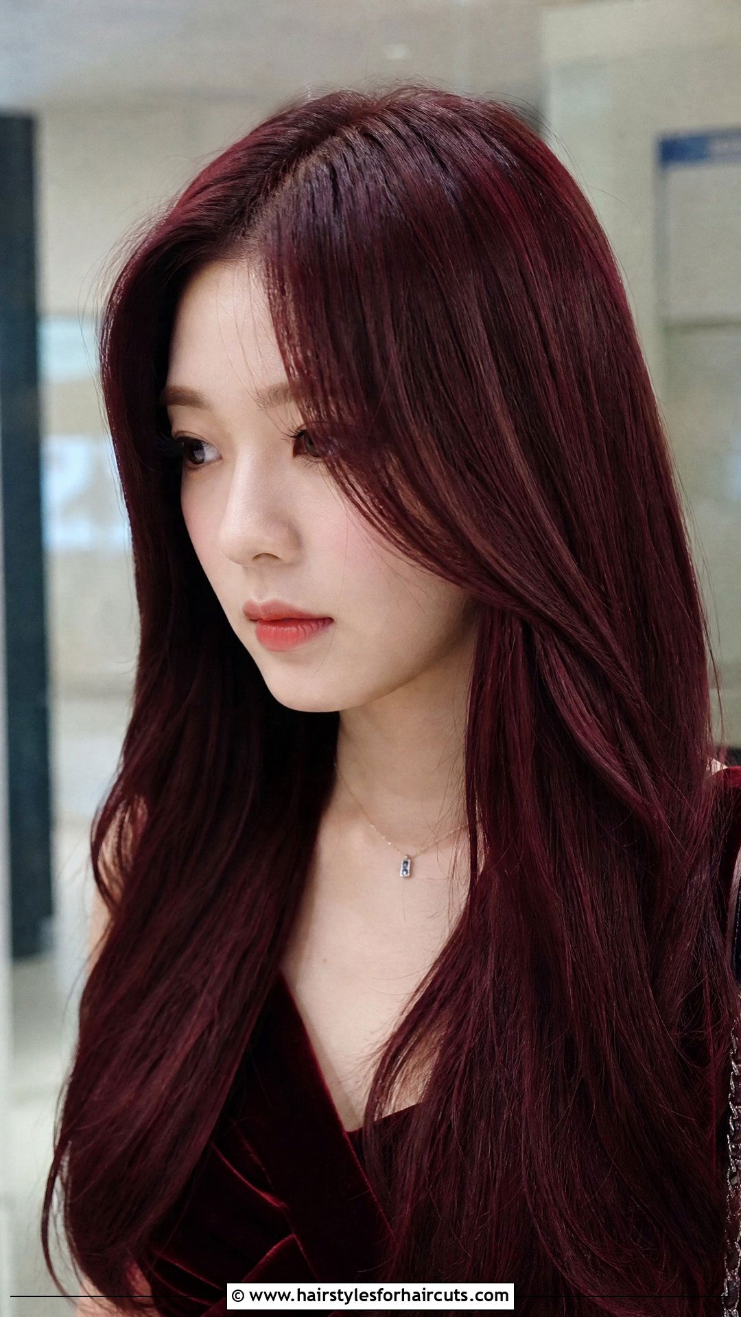 Red Velvet Long Haircut - 25 different dyed hairstyles - 25 different dyed hairstyles