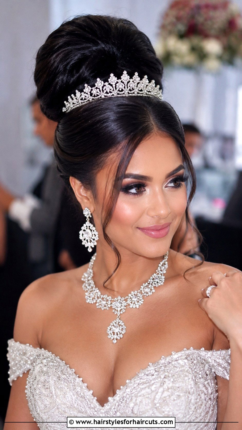Regal High Bun With Clip In Extensions - 25 hair extensions for wedding hairstyles - 25 hair extensions for wedding hairstyles