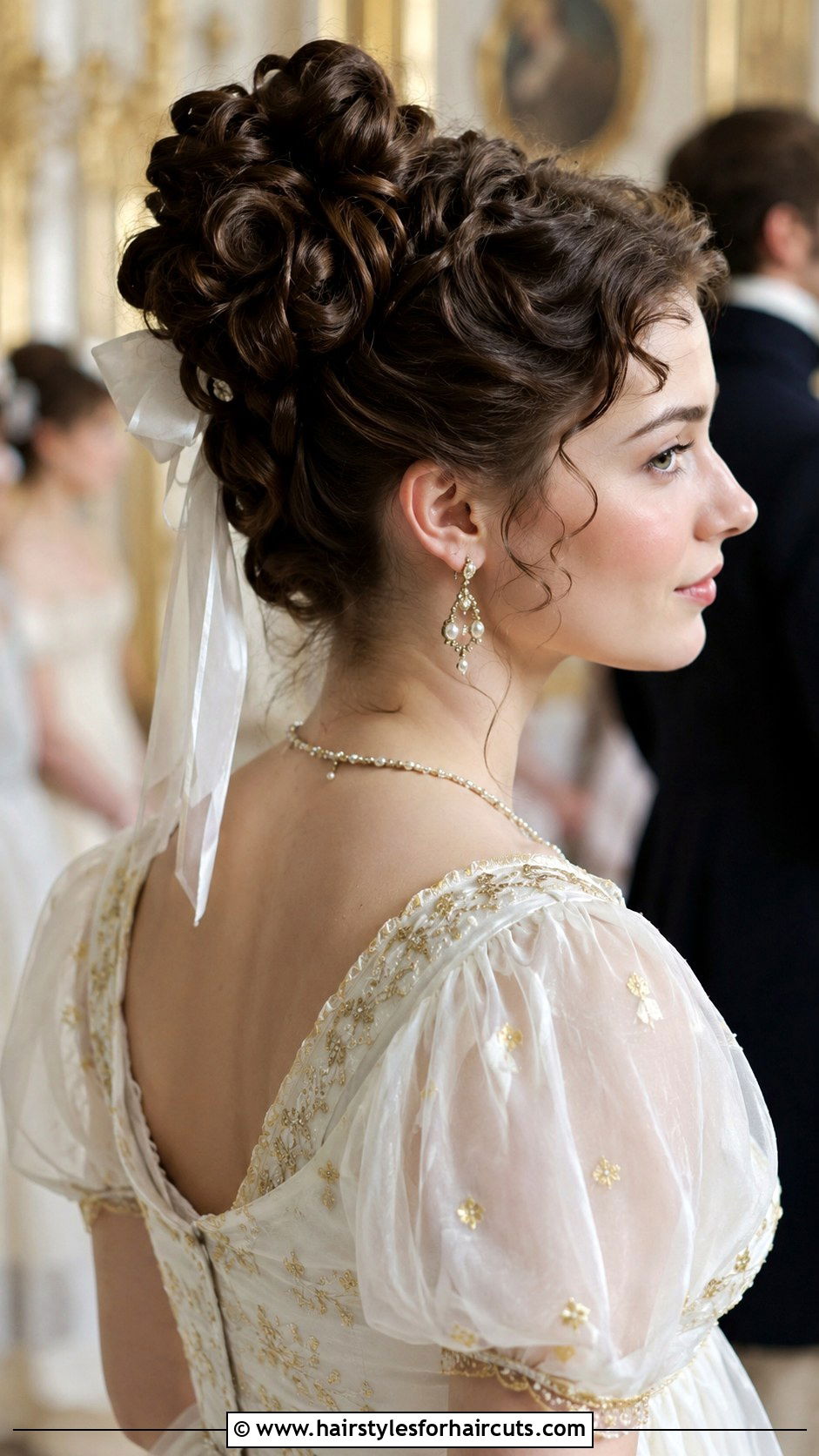 Regency Classic Ball Updo - 25 regency hairstyles - 25 regency hairstyles