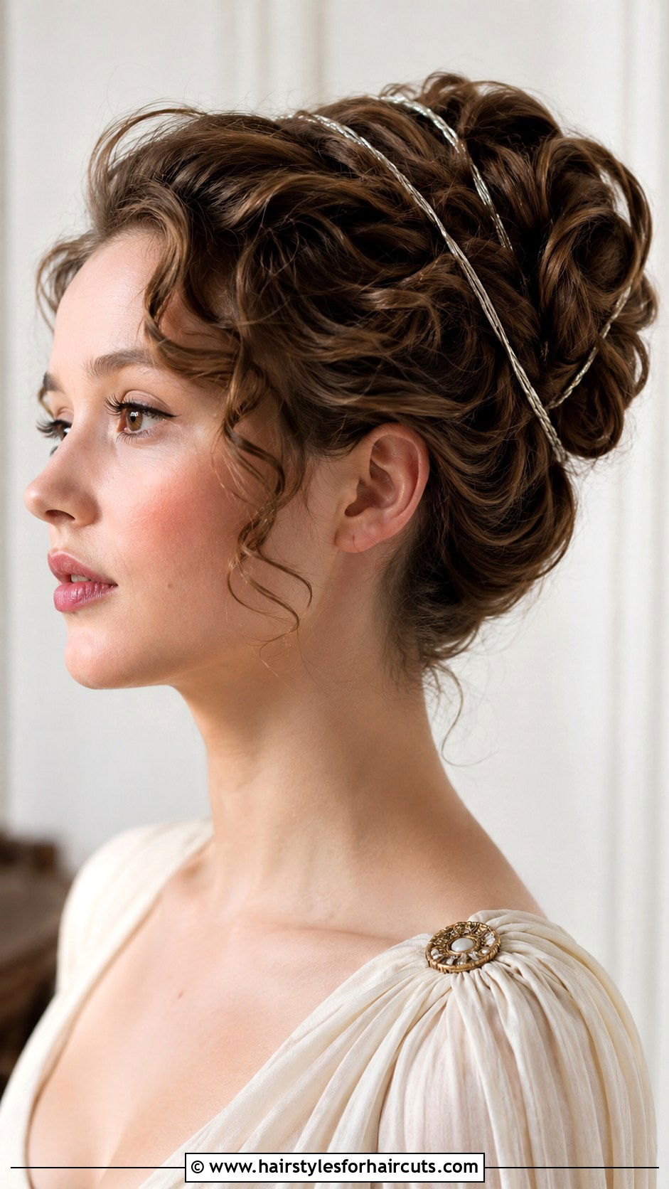 Regency Cottage Loaf Updo - 25 regency hairstyles - 25 regency hairstyles