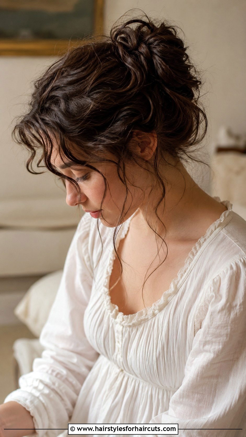 Regency Messy Bun Long Hair - 25 long hair regency hairstyles - 25 long hair regency hairstyles