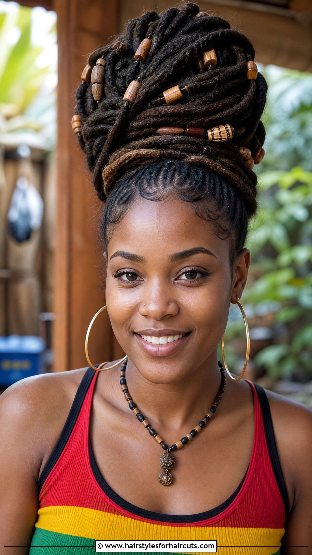 Reggae Exotic Dreadlocks Updo - 25 exotic hairstyles - 25 exotic hairstyles