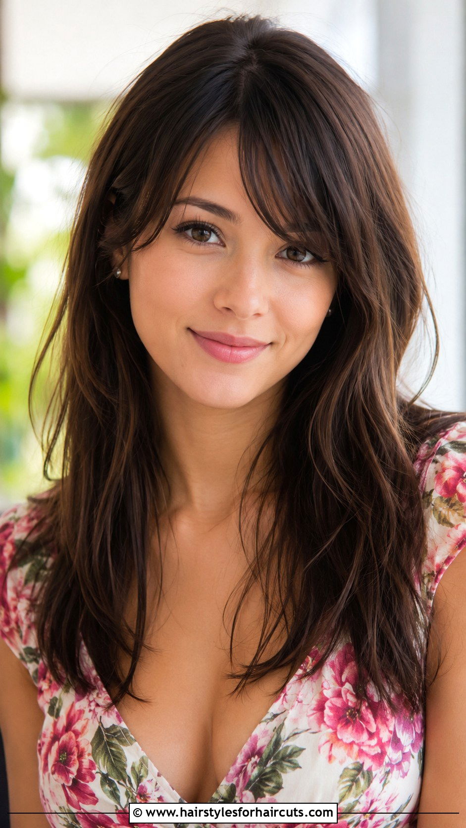 Relaxed Hair With Side Swept Bangs - 25 neck length relaxed hairstyles for medium hair - 25 neck length relaxed hairstyles for medium hair