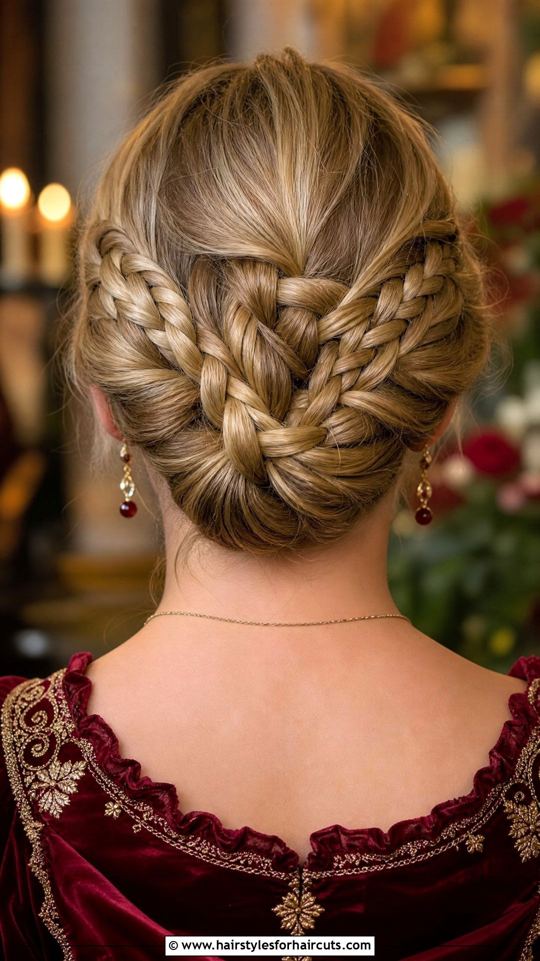 Renaissance Triple Braid Updo - 25 renaissance hairstyles - 25 renaissance hairstyles