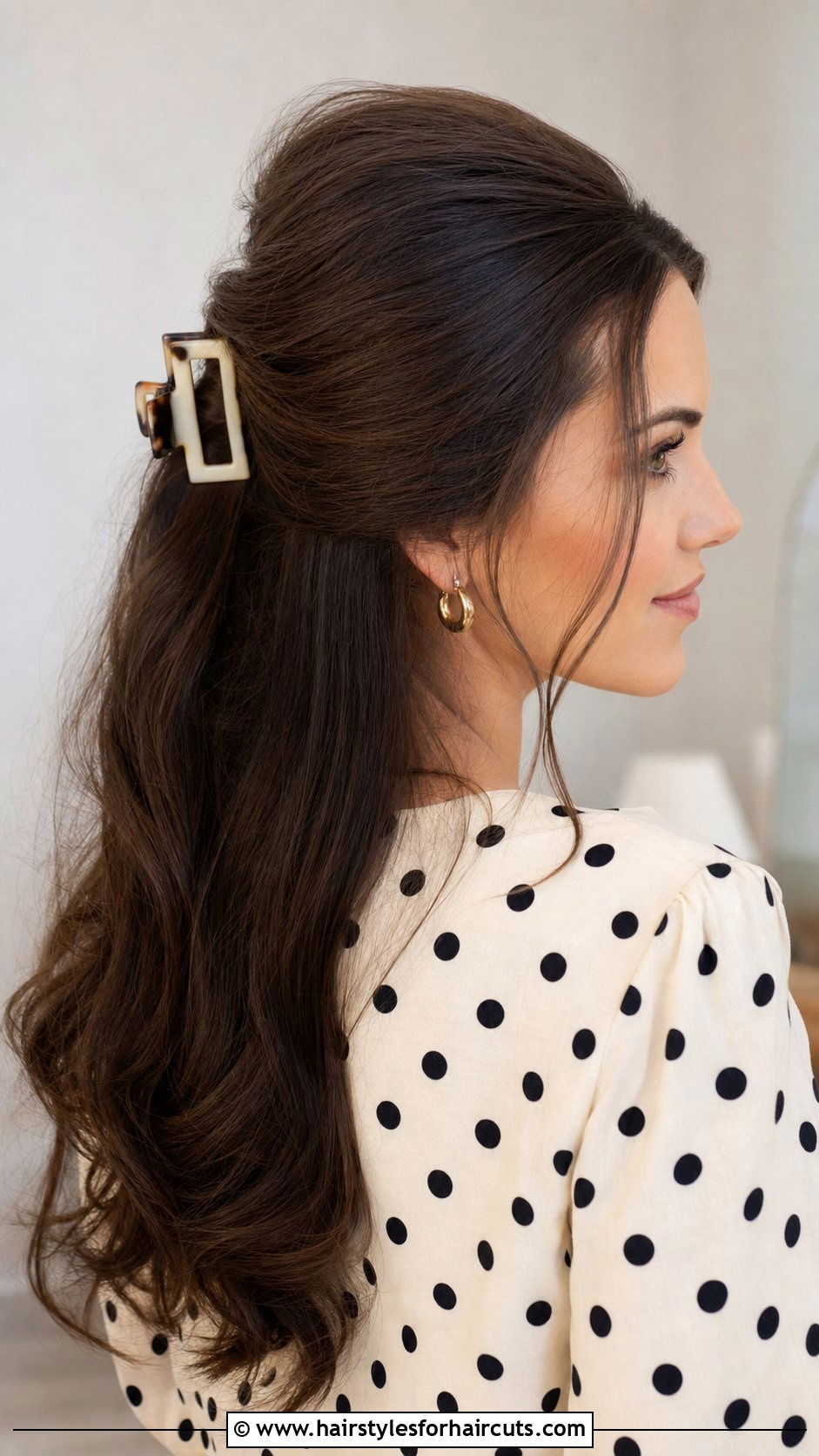 Retro Bump Half Up Half Down Hair Clip - 25 hairstyles half up half down hair clip - 25 hairstyles half up half down hair clip
