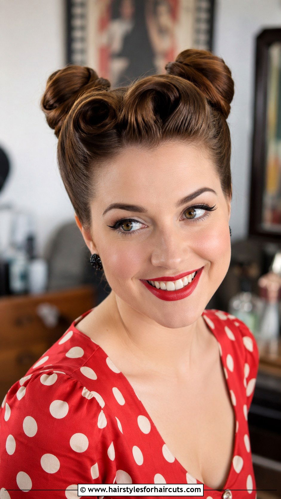 Retro Double Bun - 25 double bun hairstyles - 25 double bun hairstyles