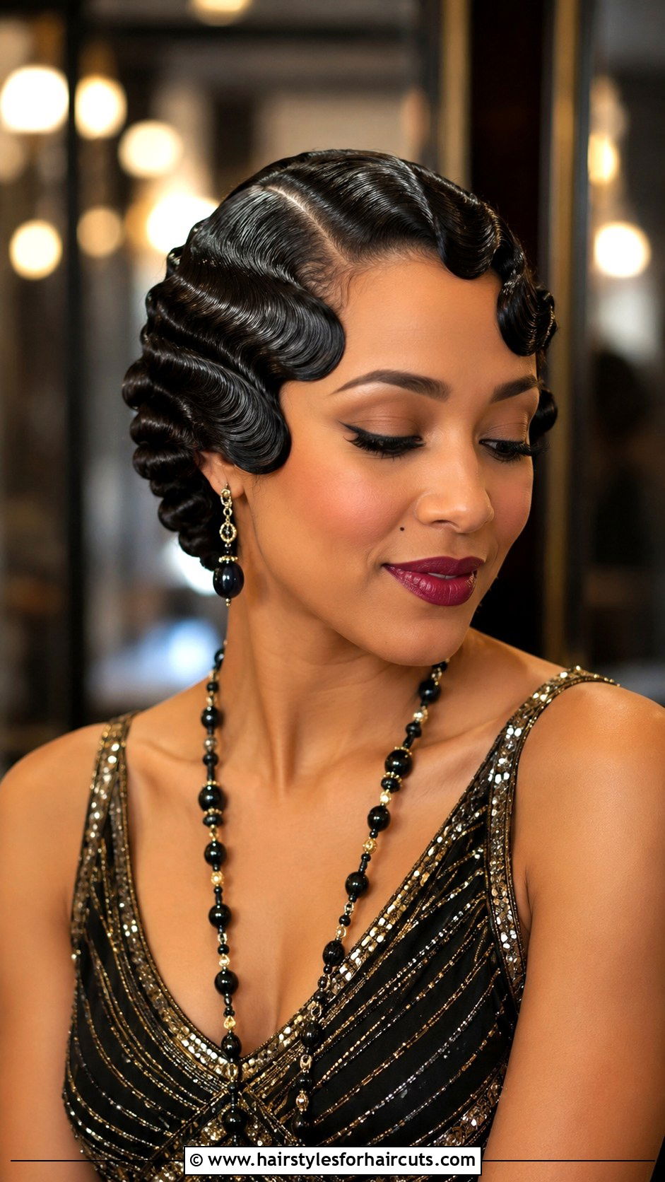 Retro Finger Wave Roller Set - 25 roller set hairstyles for medium length hair - 25 roller set hairstyles for medium length hair