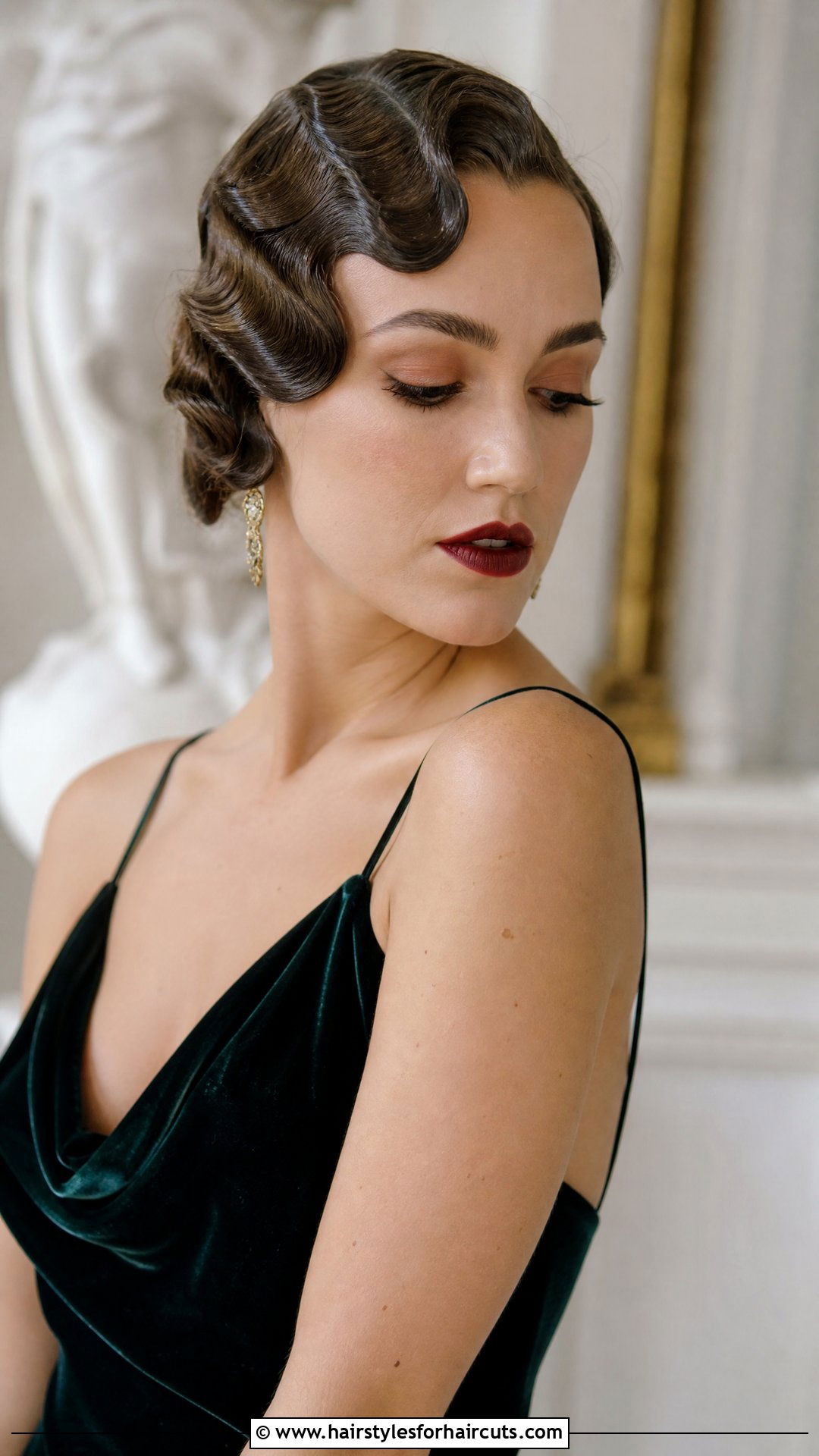 Retro Finger Waves - 25 widows peak hairstyles - 25 widows peak hairstyles