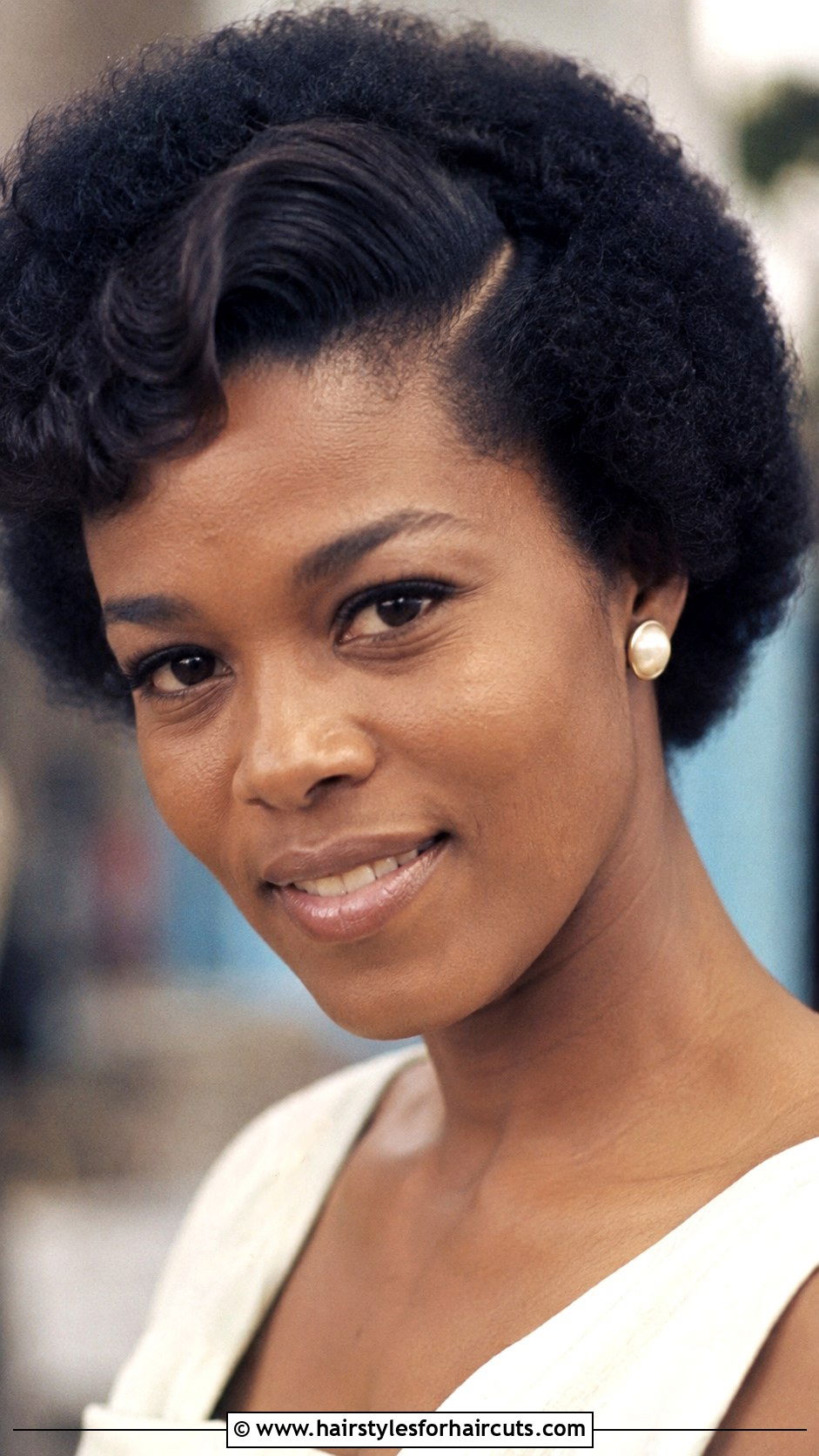 Retro Natural Hair Updo - 25 cute pin up hairstyles for black hair - 25 cute pin up hairstyles for black hair