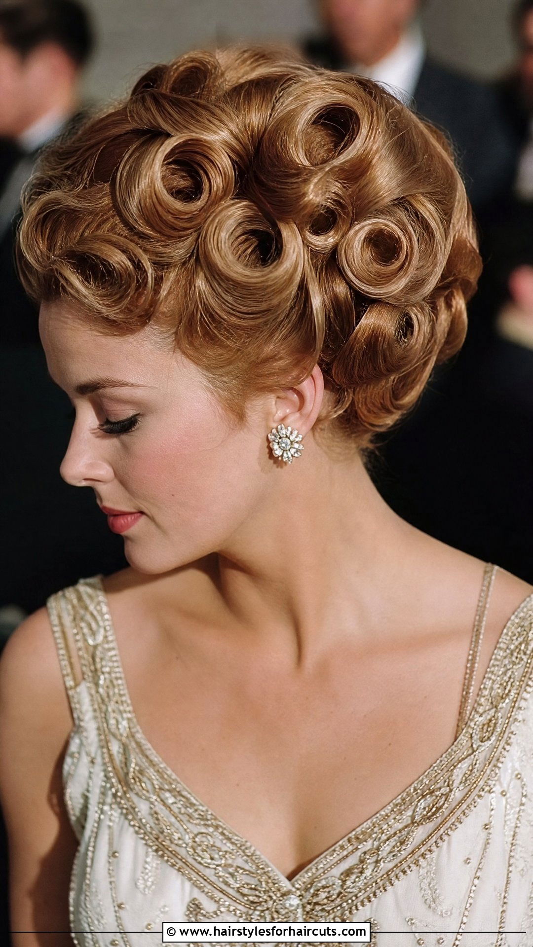 Retro Pin Curl Updo - 25 wedding hairstyles up do - 25 wedding hairstyles up do