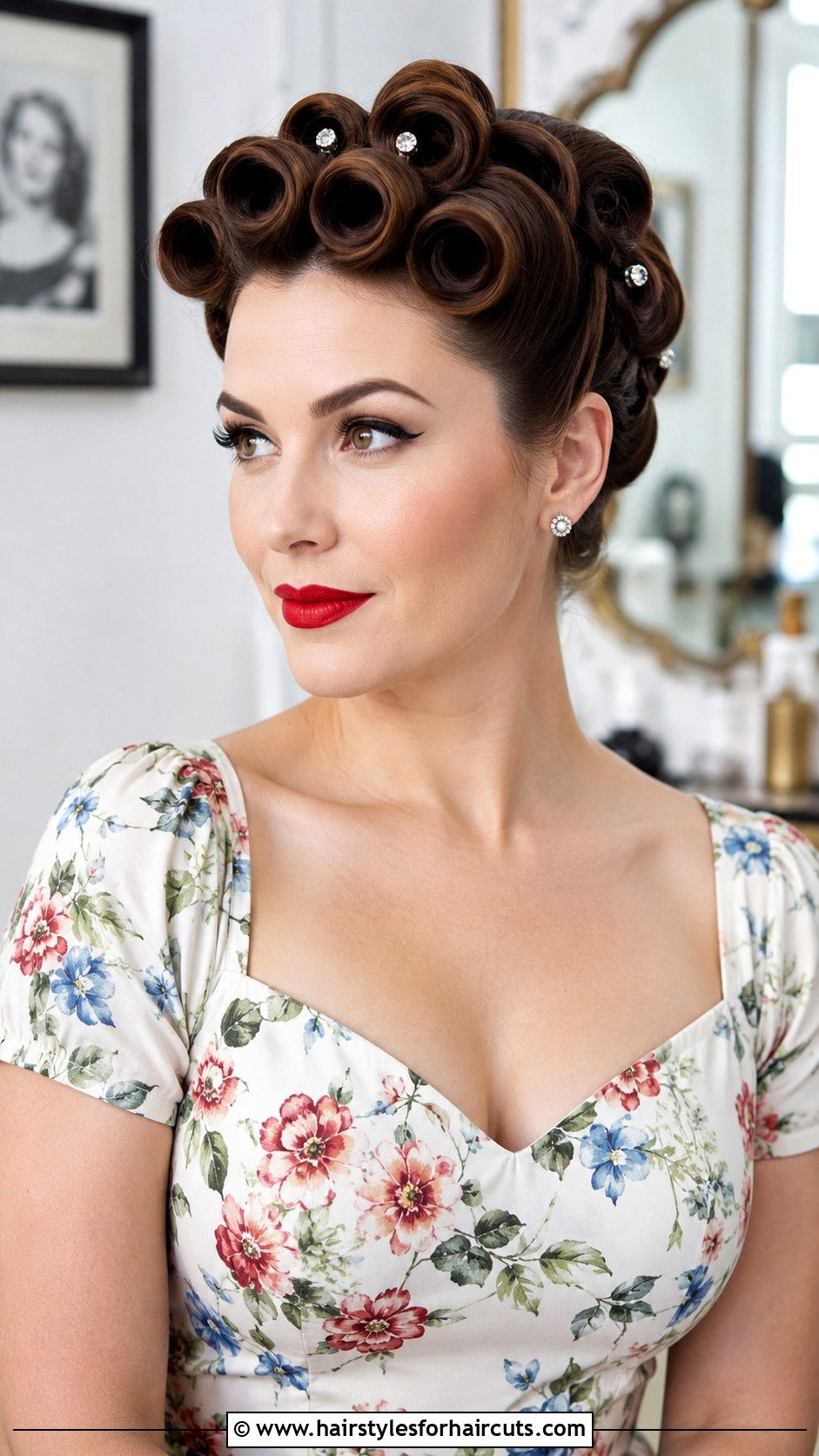 Retro Pin Curls - 25 asian wedding hairstyles for short hair - 25 asian wedding hairstyles for short hair