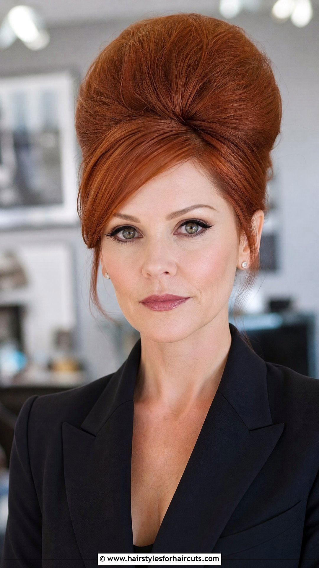 Retro Red Bouffant Updo - 25 hairstyles wilma flintstone hair - 25 hairstyles wilma flintstone hair